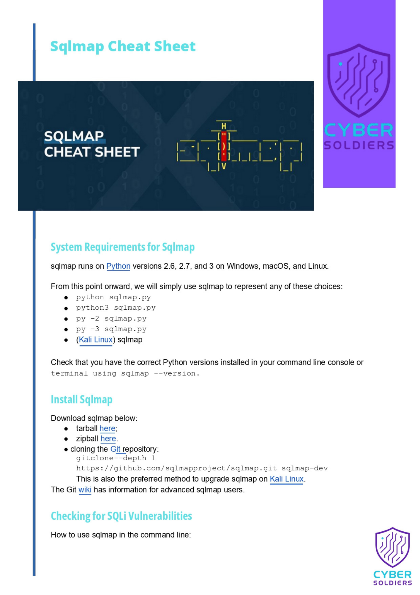 Sqlmap Cheat Sheet