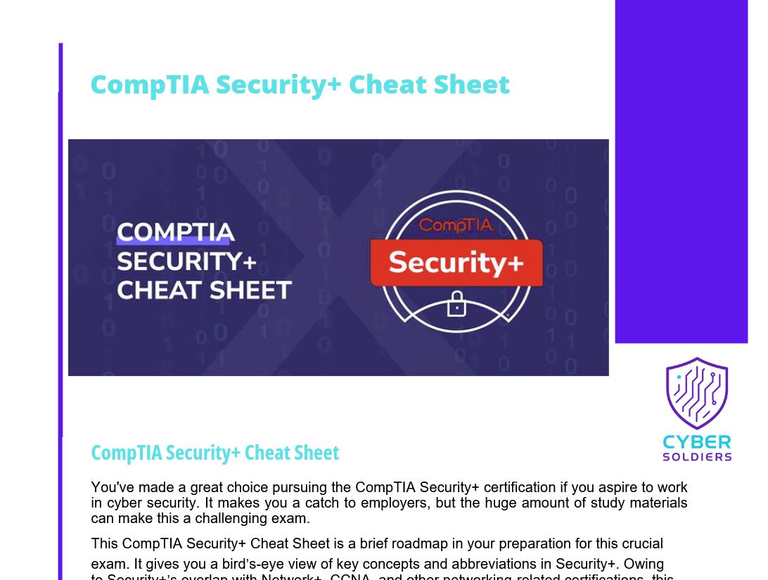 CompTIA SECURITY+ Full Course & CompTIA SECURITY+ CHEAT SHEET & Dumps